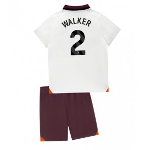 Manchester City Kyle Walker #2 Dětské Venkovní dres komplet 2023-24 Krátký Rukáv (+ trenýrky)